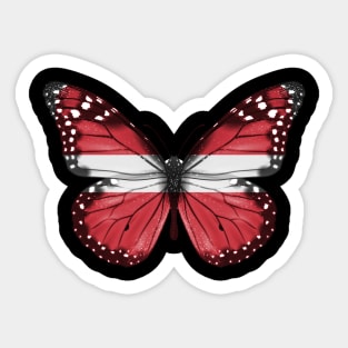 Latvian Flag  Butterfly - Gift for Latvian From Latvia Sticker